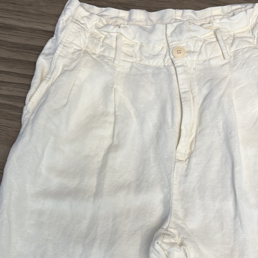 MADEWELL LINEN BLEND HIGH WAISTED PLEATED TROUSER PANTS - Picture 8 of 16